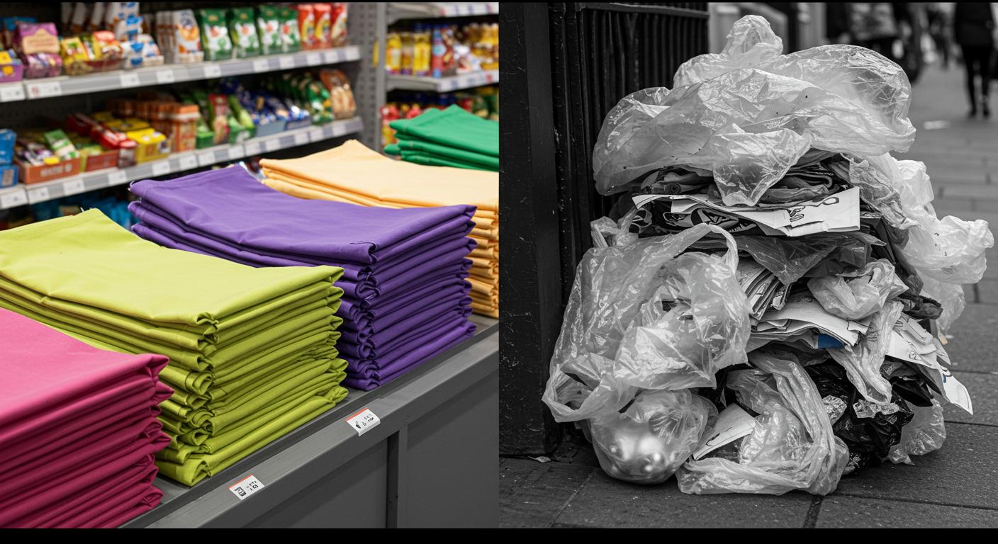 reusable cotton bags vs plastic bags