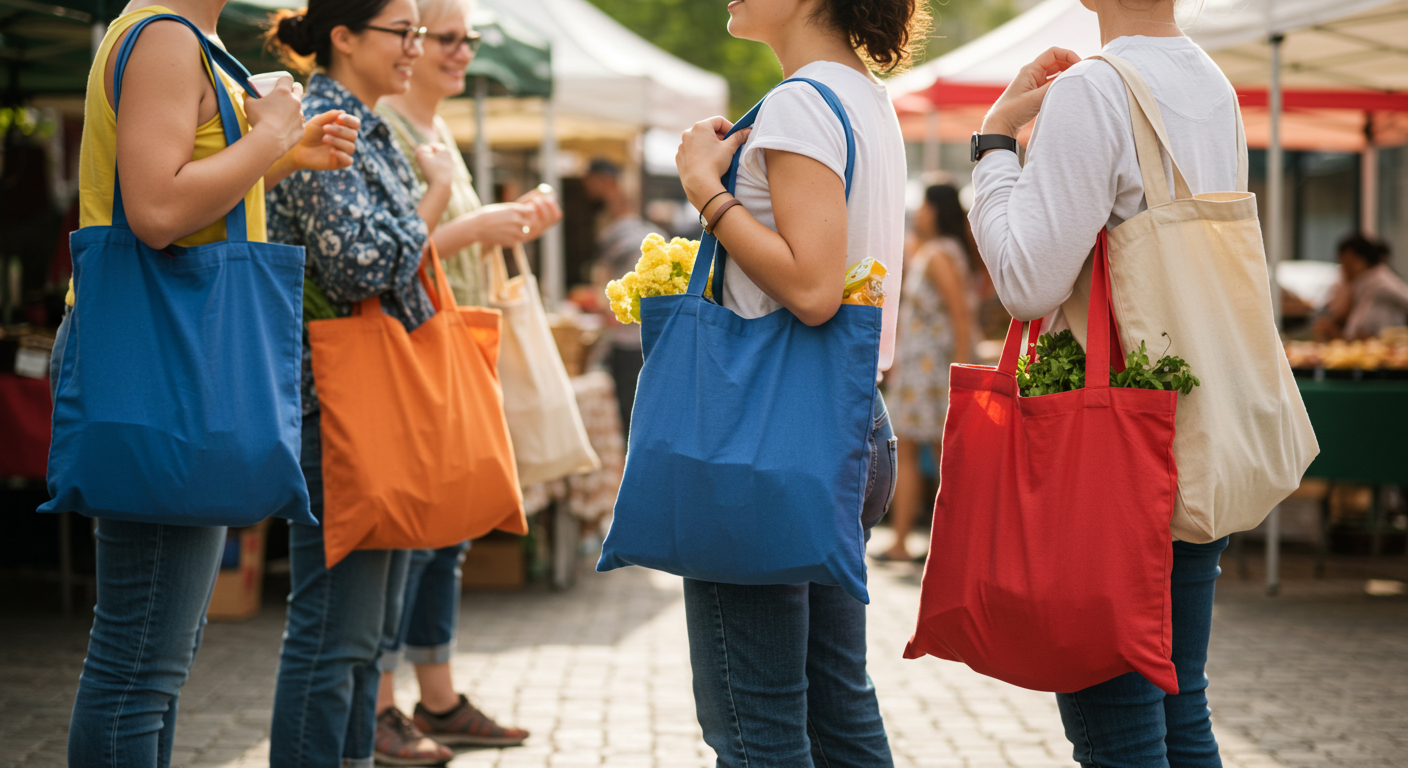 large capacity cotton grocery tote bags