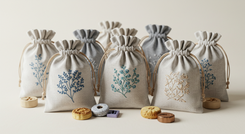 cotton drawstring pouches for weddings
