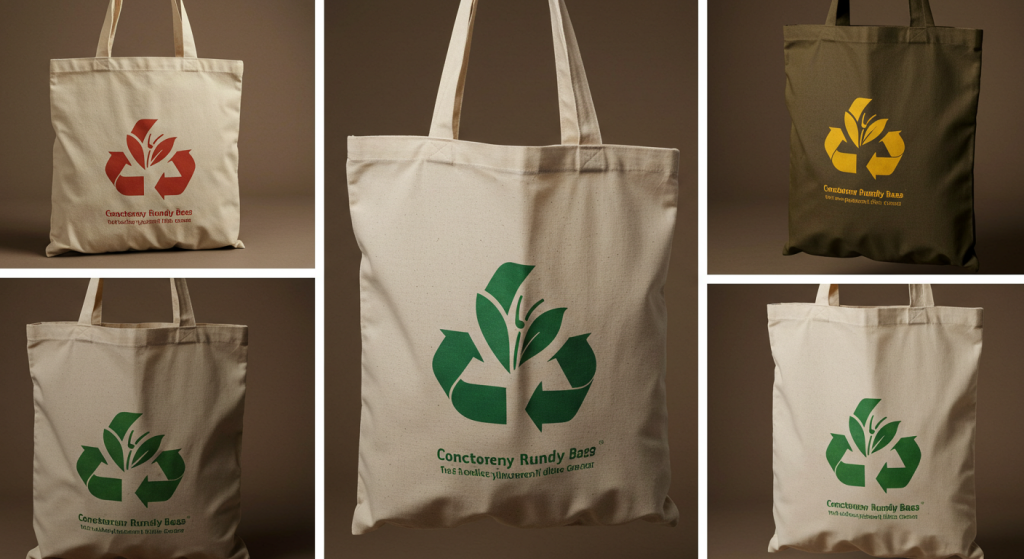 custom printed eco-friendly tote bags with logo