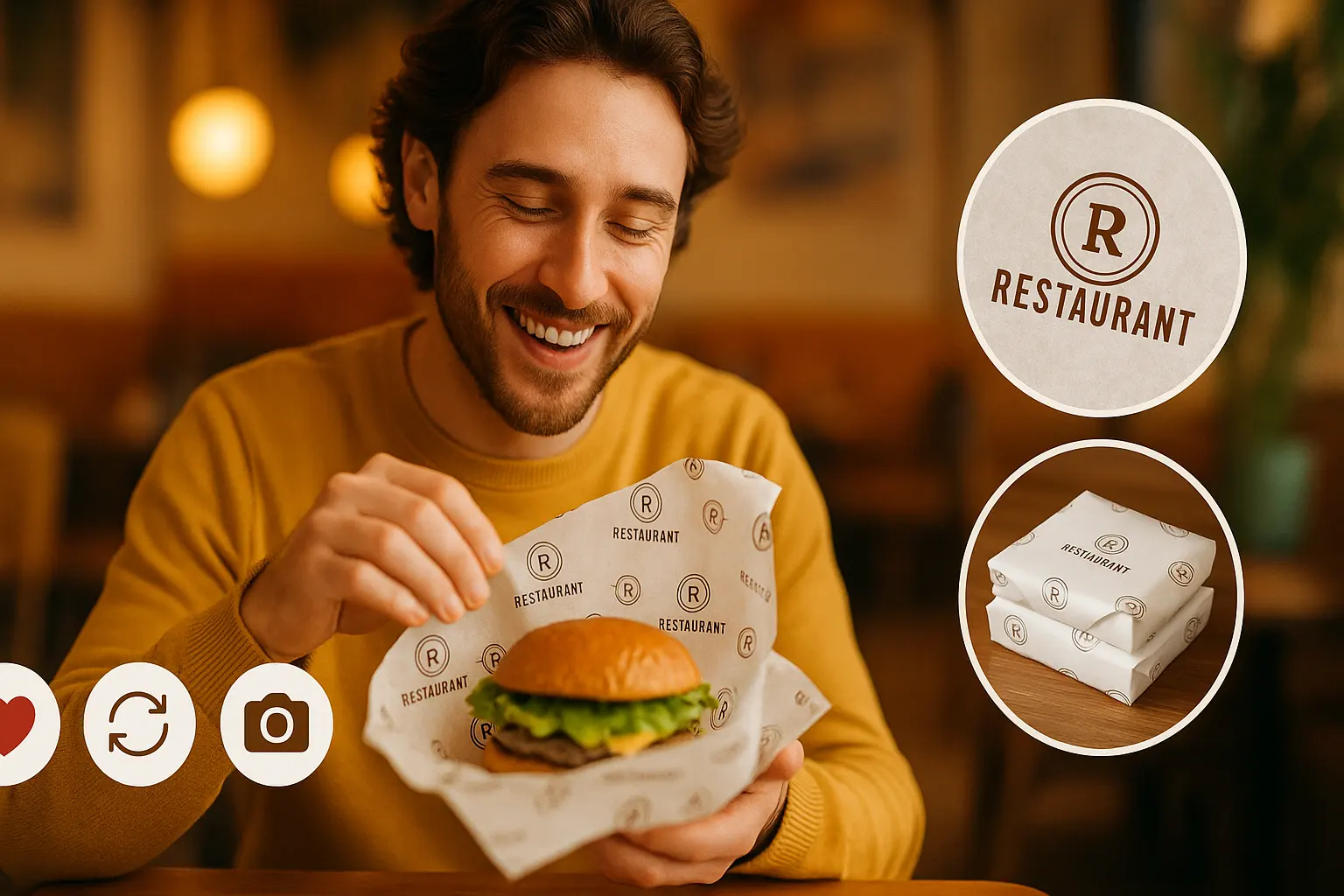 Branded Greaseproof Paper Sheets