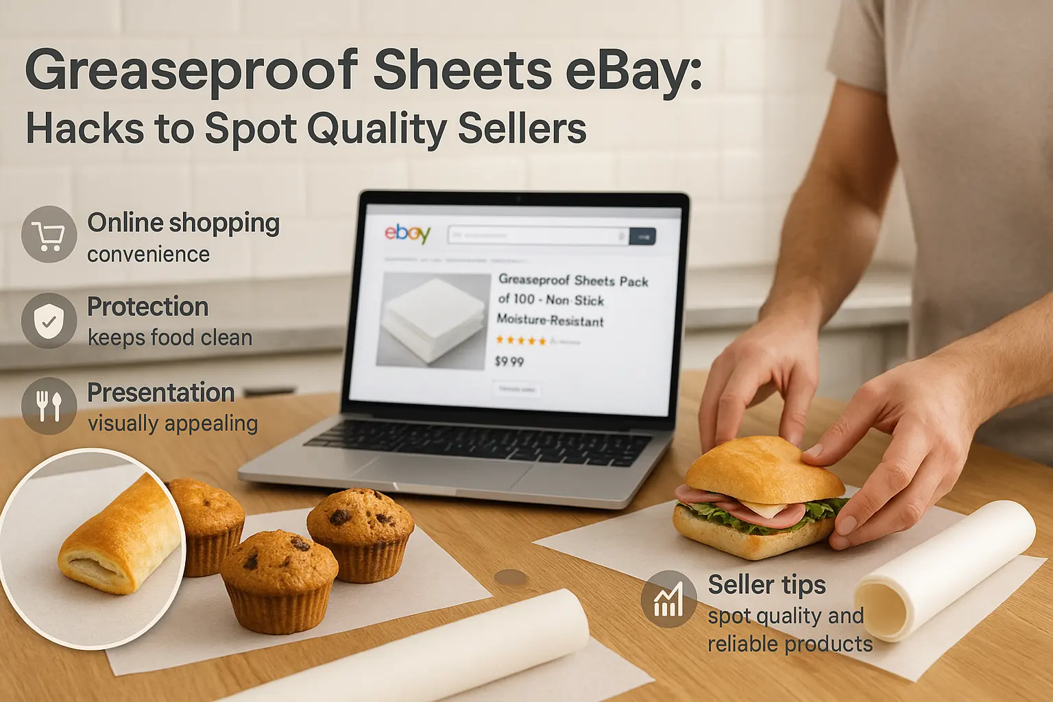 folhas de papel à prova de graxa ebay