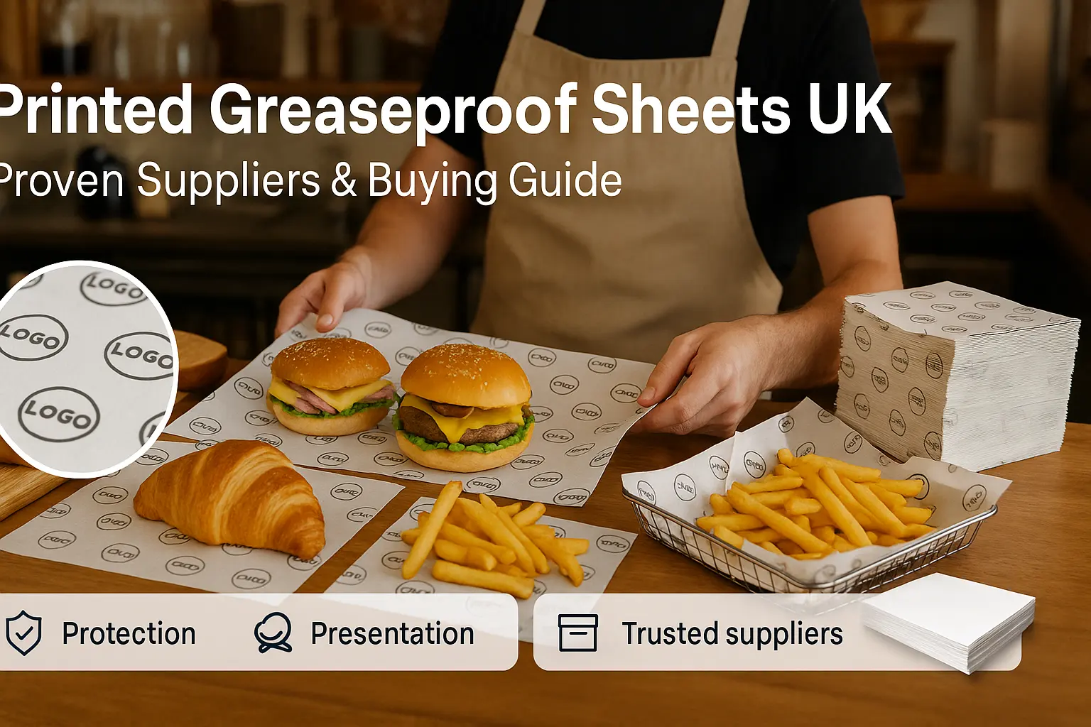 folhas de papel à prova de graxa impressas uk